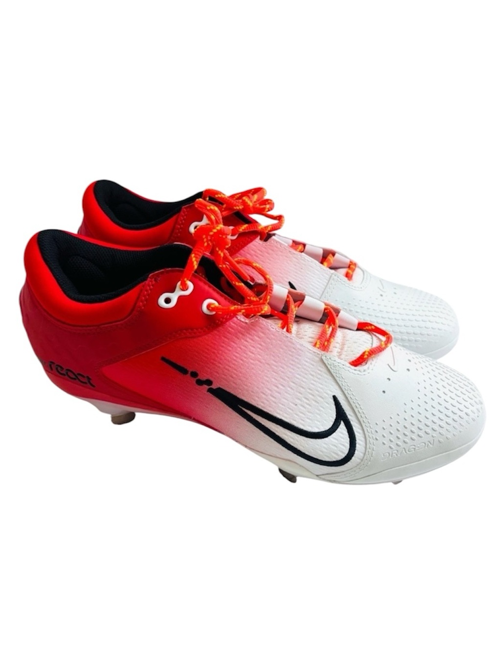 NWT Nike Womens Hyperdiamond 4 Elite Metal Softball Cleats Red/White Size 11.5